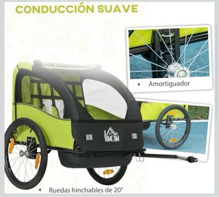 Remolque Bicicleta Niños HOMCOM NUEVO