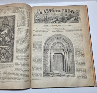 Libro Antico 1880 L'Arte per tutti Giornale popolo