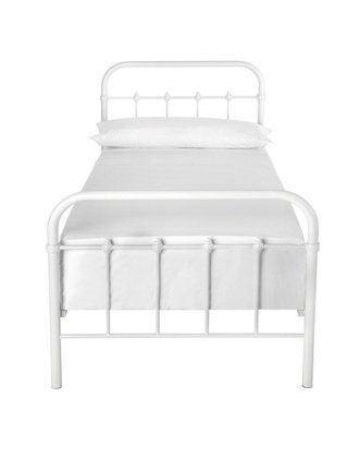 Cama individual metálica blanca. Precio unidad. 2u