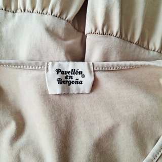 Vestido beige de algodón talla única