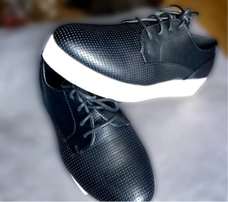Zapatos Oxford casuales negros para dama!