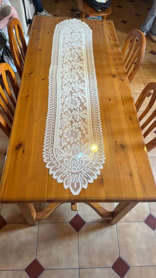 Mesa Comedor Pino Macizo Extensible con 6 sillas