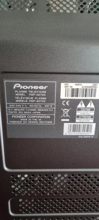 Televisor Pioneer Plasma PDP-427XD