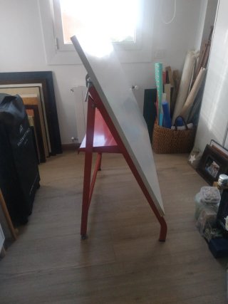 Tavolo da disegno inclinabile bianco