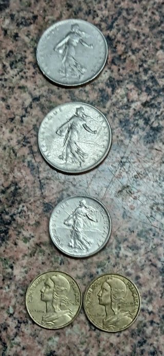 Lote 8 monedas Francia