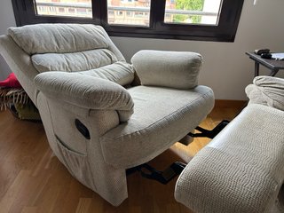 Sillón relax reclinable beige
