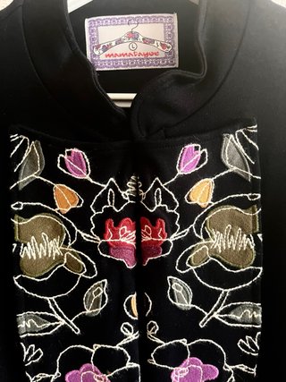 Chaqueta blazer cuello mao estampado floral