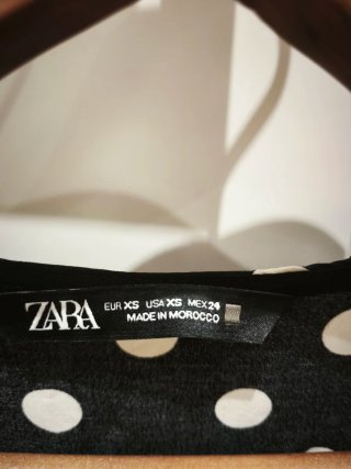 Vestido Zara lunares negro y blanco