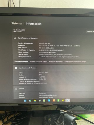PC HP SlimDesk 290 | AMD A9 3.10GHz | 8GB RAM
