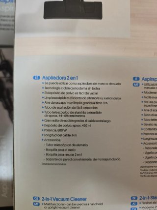 Aspiradora Silvercrest 2 en 1 (600W)