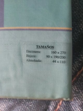 Juego de sábanas cama 90