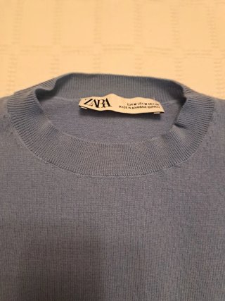 Jersey Zara Lana Azul Cielo Talla M