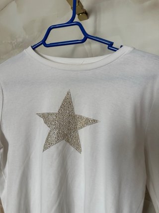 Camiseta blanca Stradivarius talla L