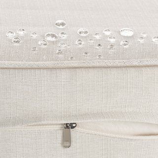 Sofá de jardín para 2 personas con acolchado XXL, marrón/beige