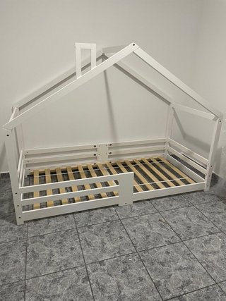 Cama Montessori Madera Blanca 90x200