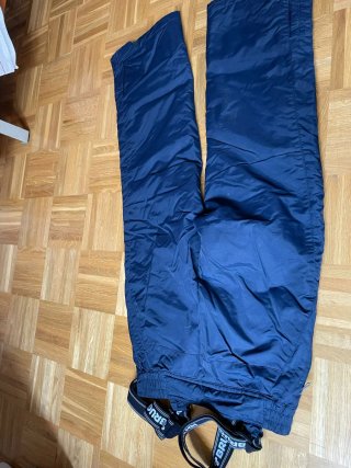 Pantalones de nieve azul con tirantes