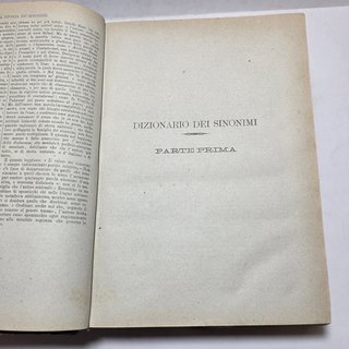 Libro Antico 1892 Dizionario Dei Sinonimi Tommaseo