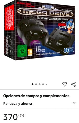 SEGA Mega Drive Mini Consola Negra