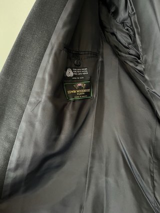 Chaqueta de traje gris hombre pura lana virgen