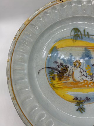 Antiguo Plato Cerámica Triana Sevilla Siglo XVIII