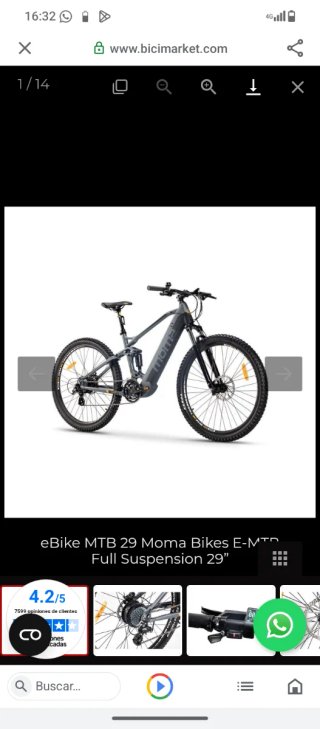 Bicicleta Eléctrica Moma Bikes MTB 29