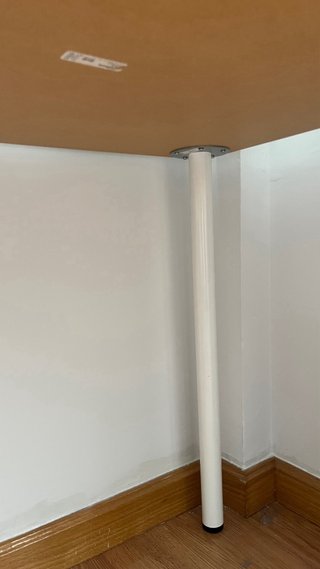 Mesa estudio Ikea 150cm beige/blanca/madera