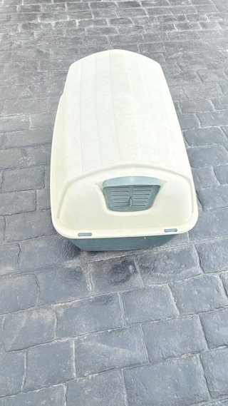 Caseta Perro Exterior Resina Beige/Verde
