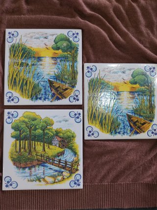 Lote 3 Azulejos Decorativos