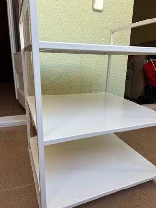 Estantería metálica blanca 3 baldas