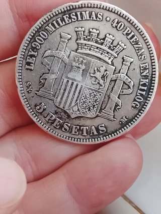 Moneda 5 Pesetas 1870