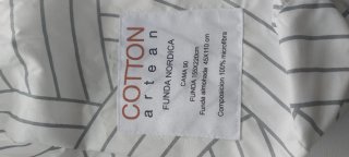 Funda nórdica gris y blanca