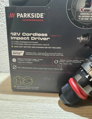 Taladro Percutor Parkside 12V X-Team completo