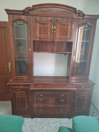 Vitrina Vintage Madera y Cristal
