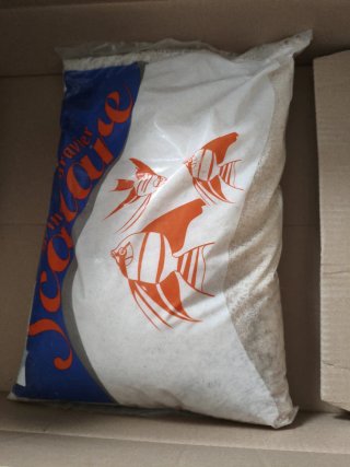 Arena blanca fina para acuario