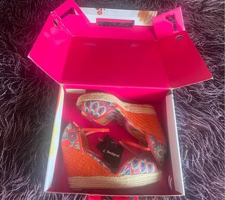 Sandalias Cuña Desigual. Talla 39 Multicolor.