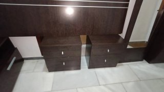Muebles dormitorio marrón wengué