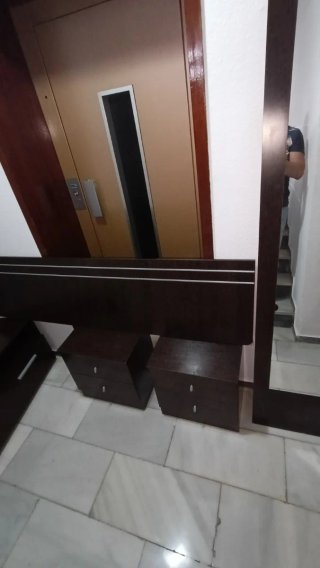 Muebles dormitorio marrón wengué