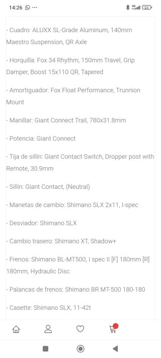 Giant Trance 2018 Talla M 27.5