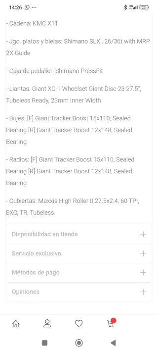 Giant Trance 2018 Talla M 27.5