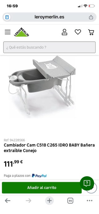 Bañera Cambiador Cam Osito