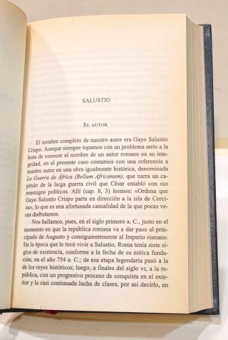 Libro Conjuración de Catilina Salustio