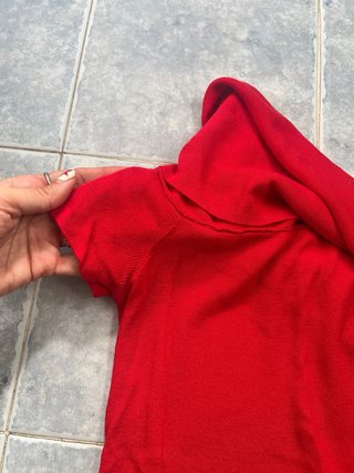 Top Zara Rojo Hombros Descubiertos