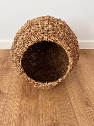 Cesta gato Zara Home mimbre natural