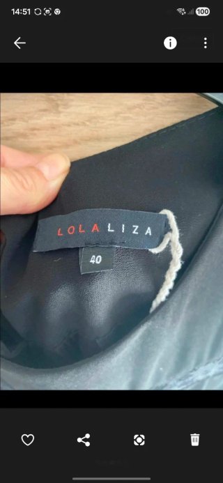 Vestido negro con encaje.Lola Liza 40.Sin estrenar