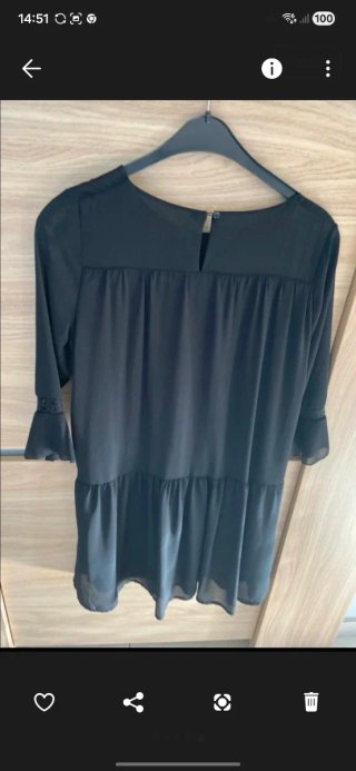 Vestido negro con encaje.Lola Liza 40.Sin estrenar