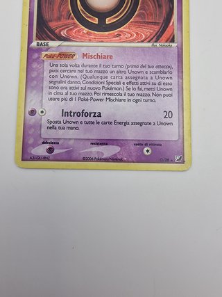 Unown Holo O/28 Ex Forze Segrete Ita