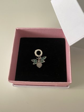 Charm Luciérnaga Colgante Plata y Verde