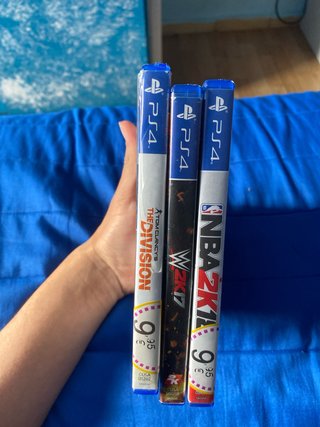 Lote 3 Juegos PS4: The Division, WWE 2K17, NBA 2K1
