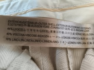 Traje de lino de mujer de Massimo Dutti crema