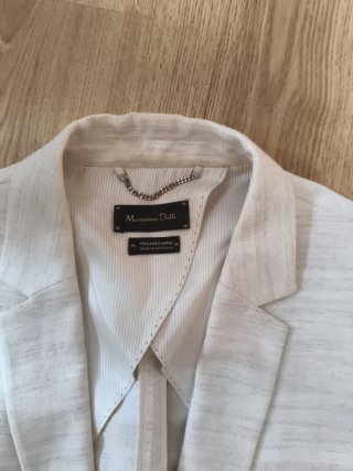Traje de lino de mujer de Massimo Dutti crema